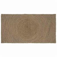 vidaXL Vloerkleden Rechthoekig Grijs 60 x 110 cm Jute