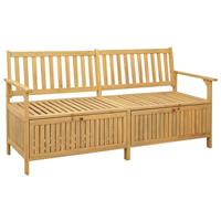 vidaXL Opslagbank met opslag 170 x 63 x 84 cm Massief Acacia