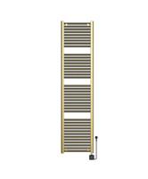 Elektrische Radiator BWS Lara 181.7x45 Cm Smart Wifi Geborsteld Messing PVD