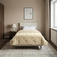 vidaXL Vol jaar dekbed Crème 155 x 200 cm Microfiber en Teddy fleece