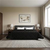 vidaXL Vol jaar dekbed Zwart 200 x 220 cm Microfiber en Teddy fleece