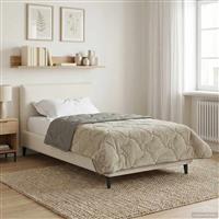 vidaXL Vol jaar dekbed Gekwilt Lichtgrijs 135 x 200 cm