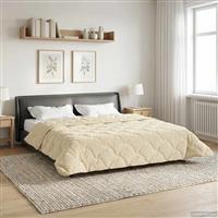 vidaXL Vol jaar dekbed Crème 220 x 240 cm Microfiber en Teddy fleece
