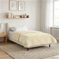 vidaXL Vol jaar dekbed Crème 140 x 200 cm Microfiber en Teddy fleece