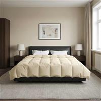 vidaXL Winter Dekbed Gekwilt Crème 220 x 240 cm Microfiber