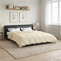 vidaXL Winter Dekbed Gekwilt Crème 200 x 240 cm Microfiber