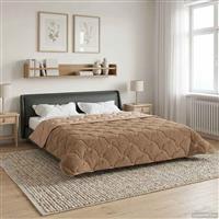 vidaXL Vol jaar dekbed Taupe 200 x 240 cm Microfiber en Teddy fleece