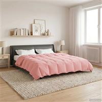 vidaXL Winter Dekbed Gekwilt Roze 220 x 240 cm Microfiber