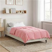 vidaXL Winter Dekbed Gekwilt Roze 140 x 200 cm Microfiber