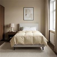 vidaXL Vol jaar dekbed Gekwilt Crème 155 x 220 cm Microfiber