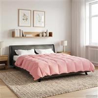 vidaXL Vol jaar dekbed Gekwilt Roze 220 x 260 cm Microfiber