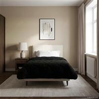 vidaXL Vol jaar dekbed Zwart 135 x 220 cm Microfiber en Teddy fleece