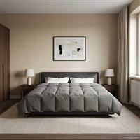 vidaXL Vol jaar dekbed Gekwilt Lichtgrijs 200 x 240 cm Microfiber