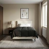 vidaXL Vol jaar dekbed Gekwilt Antraciet 135 x 220 cm Microfiber