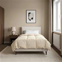 vidaXL Zomerdekbed Gekwilt Crème 135 x 220 cm Microfiber