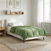 vidaXL Zomerdekbed Gekwilt Groen 135 x 220 cm Microfiber