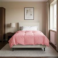 vidaXL Zomer Dekbed Gekwilt Roze 155 x 220 cm Microfiber