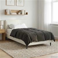 vidaXL Zomer Dekbed Gekwilt Antraciet 155 x 220 cm Microfiber