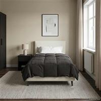 vidaXL Zomer Dekbed Gekwilt Antraciet 140 x 220 cm Microfiber