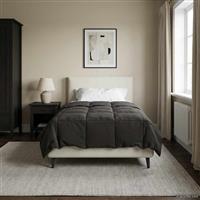 vidaXL Zomerdekbed Gekwilt Antraciet 135 x 220 cm Microfiber