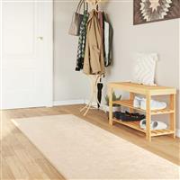 vidaXL Vloerkleed Print Crème 450 x 100 cm Polyester en PVC