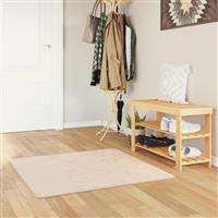 vidaXL Vloerkleed Print Crème 100 x 100 cm Polyester en PVC