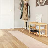 vidaXL Vloerkleed Print Crème 350 x 50 cm Polyester en PVC