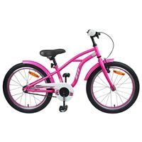 vidaXL Kinderfiets 22 Inch 7-12 Donkerroze