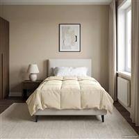 vidaXL Winter Dekbed Gekwilt Crème 135 x 220 cm Microfiber