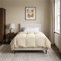 vidaXL Vol jaar dekbed Gekwilt Crème 155 x 200 cm Microfiber