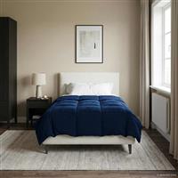 vidaXL Vol jaar dekbed Gekwilt Donkerblauw 135 x 200 cm Microfiber