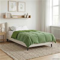 vidaXL Vol jaar dekbed Gekwilt Groen 140 x 220 cm Microfiber