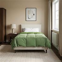 vidaXL Vol jaar dekbed Gekwilt Groen 140 x 200 cm Microfiber