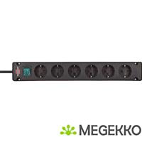 Brennenstuhl 1150650316 stekkerdoos 6AC-uitgangen 3m Zwart power uitbreiding