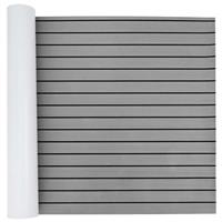 vidaXL Bootmat Gestreept Lichtgrijs met Zwart 240 x 90 x 0,5 cm EVA