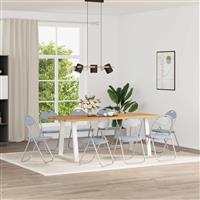 vidaXL Inklapbare stoel 8 pcs Grijs 48 x 43,5 x 81 cm Nep Leer