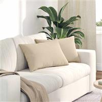 vidaXL Sofa Kussens 2 stuks Crème 60 x 40 cm Stof
