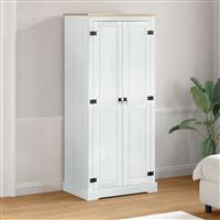 vidaXL Kasten met plank Wit 76 x 50 x 170 cm Massief grenenhout