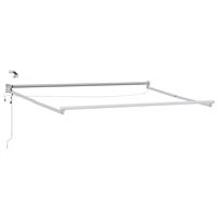 vidaXL Elektrisch uitschuifbaar zonnescherm frame Wit 2,5 x 2 m