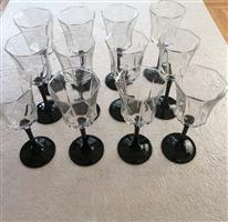 Arcoroc Octime Wijnglas met Zwarte Voet - Eighties