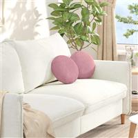 vidaXL Zitkussens 2 stuks Roze Ø 40 x 13 cm Fluweel