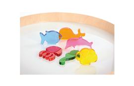 Transparante zeedieren set