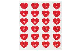 Stickers - hartjes (1-24)