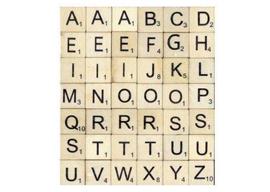 Letters scrabble