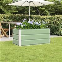 vidaXL Plantenbak Pastelgroen 100 x 50 x 45 cm Gegalvaniseerd staal