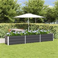 vidaXL Plantenbak Antraciet 290 x 50 x 45 cm Gegalvaniseerd staal