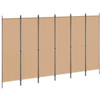 vidaXL 6-Panelen Kamerscherm Beige 300 x 180 cm Stof