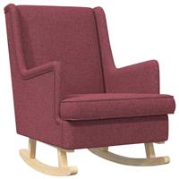 vidaXL Schommelstoel Wijnrood 62 x 80 x 85 cm Stof
