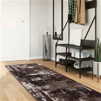 vidaXL Vloerkleedloper MARSA Zwart 100 x 450 cm Polyester en PVC