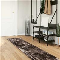 vidaXL Vloerkleedloper MARSA Zwart 50 x 250 cm Polyester en PVC